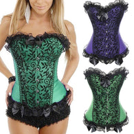 Womens Sexy Corsets Gothic Bustier Vintage Plus Size Halloween Corselet Retro Burlesque Boned Tops Woman Tummy Slimming Sheath