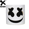 XCOSER DJ Superstar Marshmello Helmet  White Latex Full Head Face Mask High Quality Halloween Cosplay Gift For Professional Prop