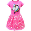unicorn dress for girls 3-8years dress up costume kids girls birthday party unicorn costume outfit summer party dresses for girl