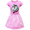 unicorn dress for girls 3-8years dress up costume kids girls birthday party unicorn costume outfit summer party dresses for girl