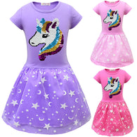 unicorn dress for girls 3-8years dress up costume kids girls birthday party unicorn costume outfit summer party dresses for girl