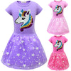unicorn dress for girls 3-8years dress up costume kids girls birthday party unicorn costume outfit summer party dresses for girl